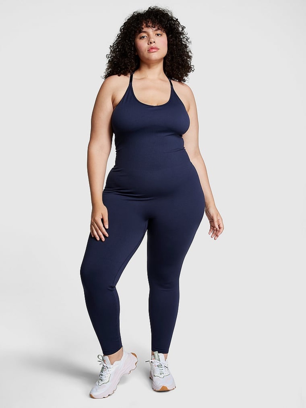 Victoria Secret Pink Seamless Workout Onesie in Midnight Navy